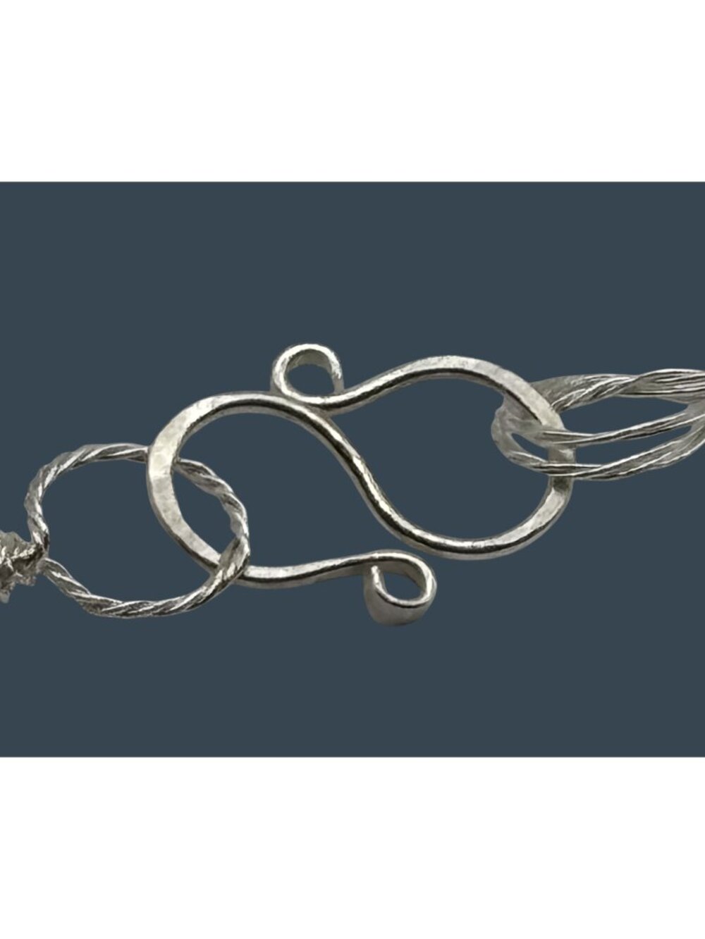 Artisan-Made Collar and Bracelet Set .999 Fine Silver Freshwater Pearls Crystals - Picture 14 of 15